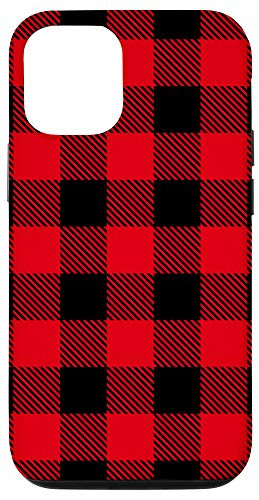 iPhone 12/12 Pro Red Black Buffalo Tartan Checkered Plaid Christmas Winter Case