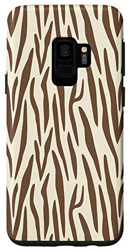 Galaxy S9 Zebra Print Animal Brown Beige  and  Cream AEW409 Case