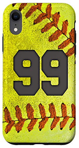 iPhone XR Softball Fan 99 Jersey No 99 Softball Lover Phone Case Gift Case