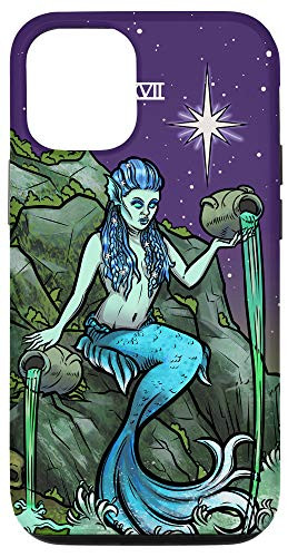 iPhone 12/12 Pro The Star Tarot Card Halloween Spooky Mermaid Gothic Witch Case