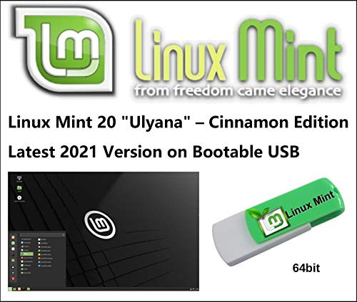 Linux Mint 20 USB - Latest Version for 2021 on Bootable USB