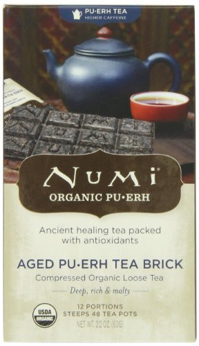 Numi Organic Tea Aged Pu-erh, 2.2 Ounce (Pack of 1) Brick Black Tea