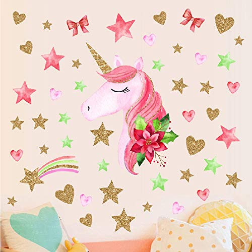 Unicorn Wall Sticker Decals Bedroom Wall Decor Girls and Kids Wall Decals Unicorn Peel Wall Decals Watercolour?Bedroom Decor Nursery Room Home Decor (003) Unicorn Wall Sticker Decals Bedroom Wall Decor Girls and Kids Wall Decals Unicorn Peel Wall Decals Watercolour?Bedroom Decor Nursery Room Home Decor (003)