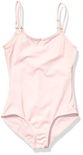 Capezio Girls' Little Camisole Leotard w/Adjustable Straps, Pink, Intermediate