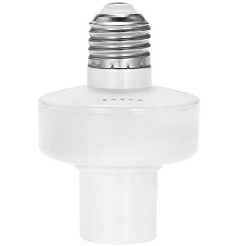 VOSAREA Smart WiFi Bulb Socket Voice Control Light Bulb Adapter Wireless Intelligent Control Light Socket Compatible with APP Remote Control Timer Function