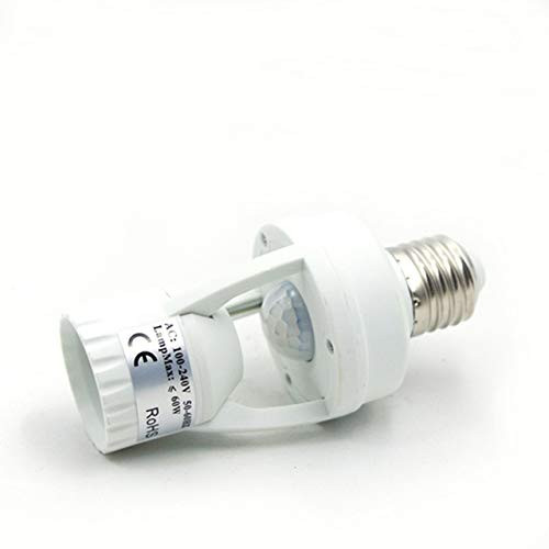 Kamas AC 110V 220V PIR inductive Motion Sensor Infrared Infrared Human Body E27 Socket Socket Switch Base LED Bulb Base lamp Holder - (Color: E27 sen ser)