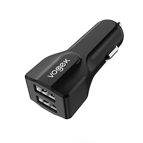 Car Charger, Vogek Dual-Port USB Car Phone Charger 4.8A/24W with Smart Identification for iPhone Xs/Max/XR, iPad Pro/Mini, Samsung Galaxy Note9 and More Android Phones and Tablets Car Charger, Vogek Dual-Port USB Car Phone Charger 4.8A/24W with Smart Identification for iPhone Xs/Max/XR, iPad Pro/Mini, Samsung Galaxy Note9 and More Android Phones and Tablets