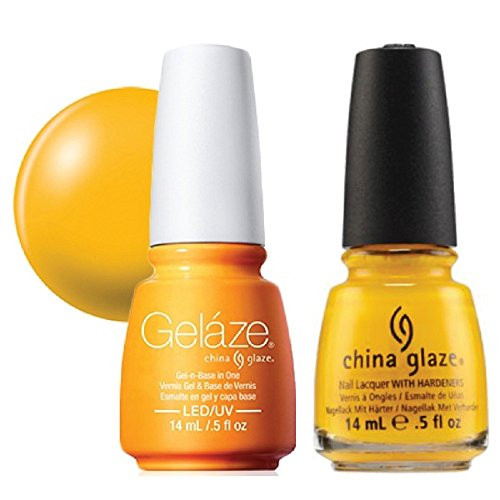 China Glaze Gelaze Tips and Toes Nail Polish, Sun Worshiper, 2 Count