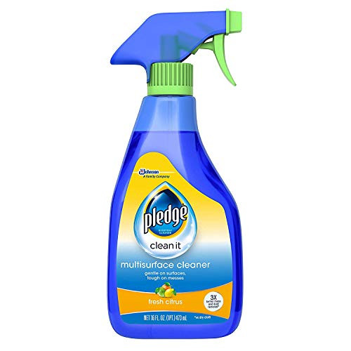 Pledge Multi Surface Everyday Cleaner 99percent Natural Trigger, Blue, 16 Fl Oz (Pack of 2)