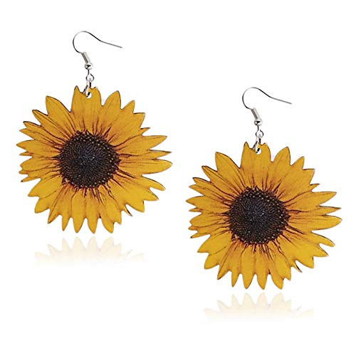 3D Wooden Sunflower Drop Earrings Unique Handmade Bohemian Sunflower Dangle Drop Earrings Yellow Flower Sunflower Statement Earrings Simple Daisy Flower Wood Earring Jewelry Gifts for Women Girls 3D Wooden Sunflower Drop Earrings Unique Handmade Bohemian Sunflower Dangle Drop Earrings Yellow Flower Sunflower Statement Earrings Simple Daisy Flower Wood Earring Jewelry Gifts for Women Girls