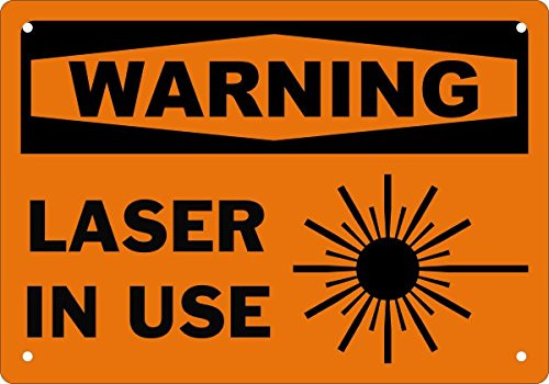 Compliance Assistance Warning Laser in Use Safety Sign-7X10-3-Pack Laminated Paper Signs
