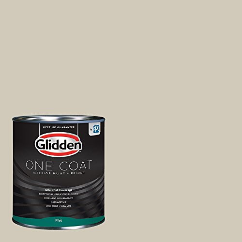 Glidden Interior Paint plus Primer: Greige/Moth Gray, One Coat, Flat, 1-Quart