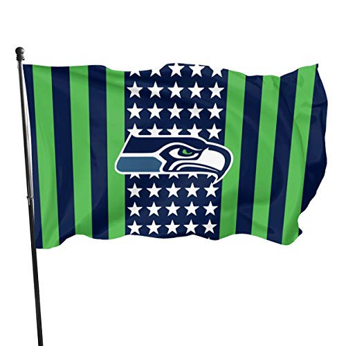 Stockdale Seattle Seahawks Champion Banner Stars and Stripes New Perfect with Brass Grommets Flag Banner 3 x 5 Ft (Seattle Seahawks)