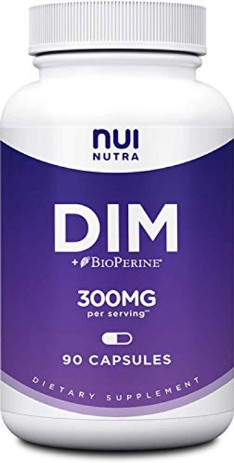 DIM Supplement 300mg plus BioPerine ® Hormone Support and Estrogen Balance 90 Capsules - Nui Nutra Pure DIM Supplement (Diindolylmethane) - Vegan, Gluten Free, Non-GMO, Lab Tested DIM Supplement 300mg plus BioPerine ® Hormone Support and Estrogen Balance 90 Capsules - Nui Nutra Pure DIM Supplement (Diindolylmethane) - Vegan, Gluten Free, Non-GMO, Lab Tested