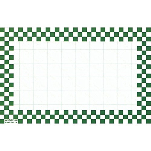 Retail Price Sign Sign Cards White Cards with Green Checkerboard Border - 5 1/2 inchL x 2 1/2 inchH 100 Per Pack Retail Price Sign Sign Cards White Cards with Green Checkerboard Border - 5 1/2 inchL x 2 1/2 inchH 100 Per Pack