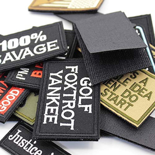 ZHDTW 18pcs Tactical Morale Patches Bundle for Army Fans Embroidery Patch with Fastener Hook and Loop Patch for Clothing Backpack Bags Uniforms (DT019)