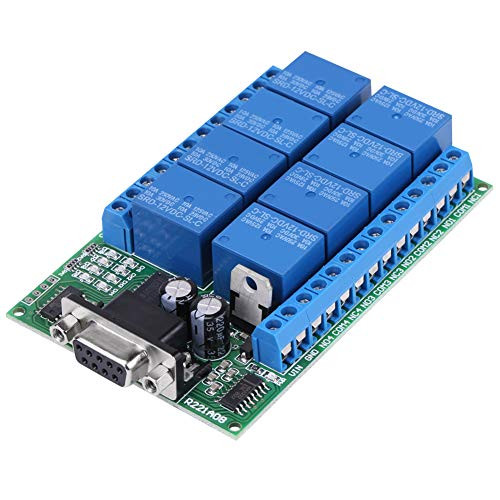 Relay Module, 12V 8-Channel DB9 RS 232 Relay Module Remote Control Switch Smart Home