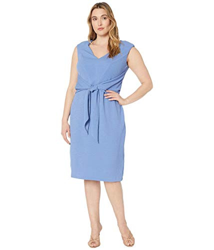 Adrianna Papell Women's Rio Knit TIE Sheath Dress, Lavender Lake, 14