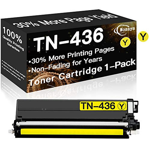 Nozaya Compatible Brother TN436Y TN-436Y Toner Cartridge TN436 TN-436 for Use in Brother MFC-L8900CDW MFC-L9570CDW HL-L8360CDW HL-L9310CDW Printer (Yellow)