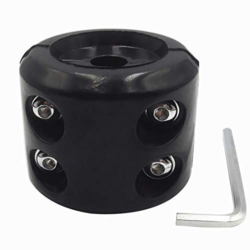 ATV-SCHS Winch Cable Hook Stopper Rubber Winch Line Saver with Allen Wrench for ATV UTV Winches (Black)