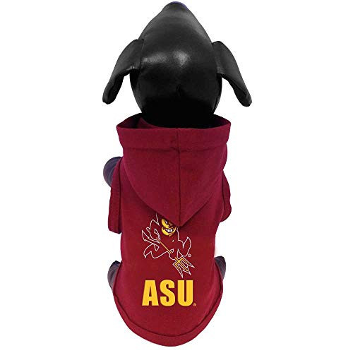 NCAA Arizona State Sun Devils Polar Fleece Hooded Dog Jacket, Large
