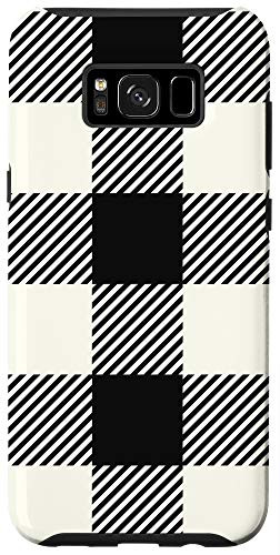 Galaxy S8plus Black and White Buffalo Check Large Plaid Pattern Case