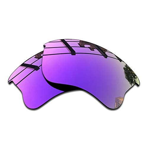 SEEABLE Premium Polarized Mirror Replacement Lenses for Oakley Flak Jacket XLJ OO9009 Sunglasses - Violet Mirror