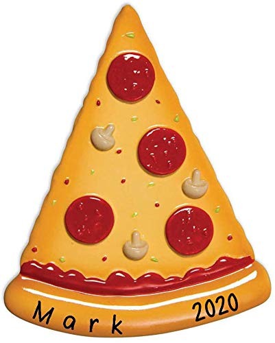 Pizza Slice Personalized Christmas Tree Ornament 2020   Custom Writing Pizza Slice Ornament Gift