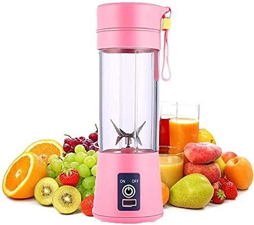 Portable Blender, 380ml , Personal Mixer Fruit Rechargeable with USB, Mini Blender for Milk Shakes, Smoothie, Fruit Juiceor for Sports, Office, Travel, Gym, and Outdoors (Pink) Portable Blender, 380ml , Personal Mixer Fruit Rechargeable with USB, Mini Blender for Milk Shakes, Smoothie, Fruit Juiceor for Sports, Office, Travel, Gym, and Outdoors (Pink)