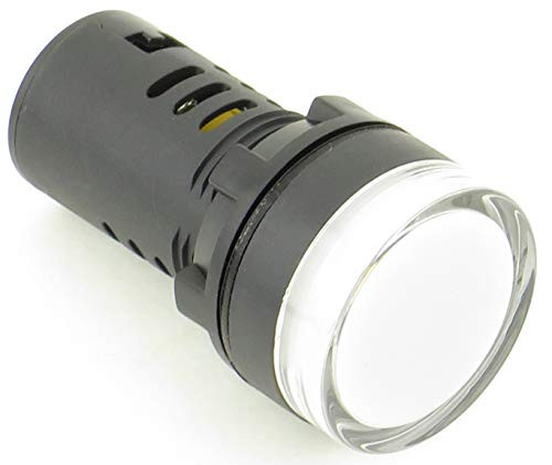 Yuco YC-22W-6 22mm AC LED Pilot Panel Indicator Light White 12V