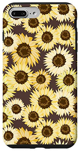 iPhone 7 Plus/8 Plus Brown Floral Design Flower Sunflower Cute Wildflower Yellow Case