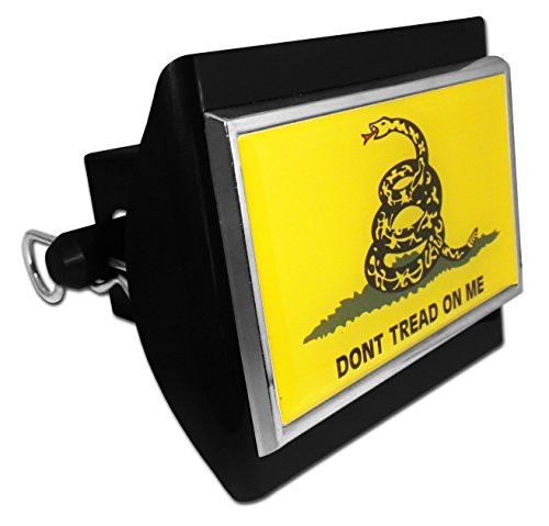 Elektroplate Don't Tread on Me Flag Black Plastic Hitch Cover Elektroplate Don't Tread on Me Flag Black Plastic Hitch Cover
