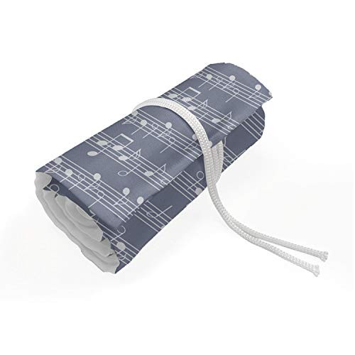 Ambesonne Grey Pencils Case Wrap Roll Holder, Piano Music Clay Motif Various Notes Beats Melody Rhythm Harmony Jazz, Durable and Portable Canvas Pencil Organizer, 36 Loops, Pale Lavender Ambesonne Grey Pencils Case Wrap Roll Holder, Piano Music Clay Motif Various Notes Beats Melody Rhythm Harmony Jazz, Durable and Portable Canvas Pencil Organizer, 36 Loops, Pale Lavender