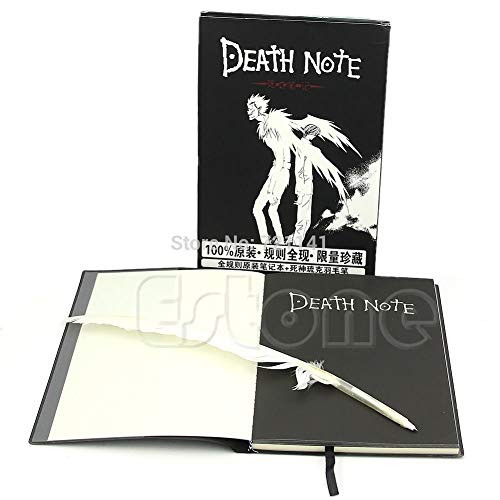 Collectible Anime Death Note Cosplay Notebook  and  Feather Pen Book Writing Journal