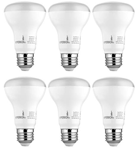 Hyperikon BR20 LED Bulb Dimmable, 8W=50W, Wide Flood Light, E26 Base, UL, Energy Star, Warm White, 6 Pack