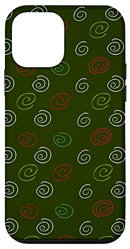 iPhone 12 mini Olive Green Doodle Protective Cute Phone Case