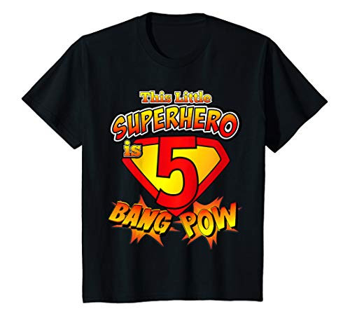 Kids 5 Year Old SuperHero Birthday Super Hero Party 5th Gift T-Shirt Kids 5 Year Old SuperHero Birthday Super Hero Party 5th Gift T-Shirt