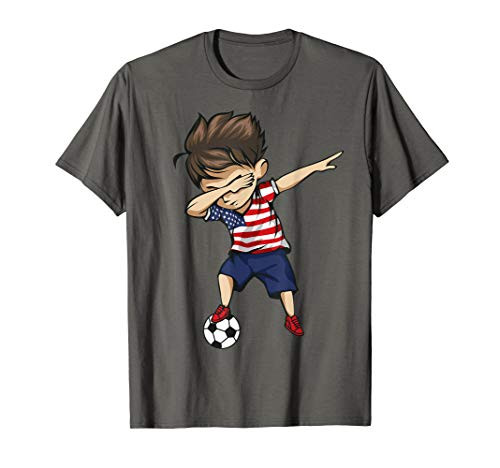 Dabbing Soccer Boy United States Jersey Shirt - USA Football Dabbing Soccer Boy United States Jersey Shirt - USA Football