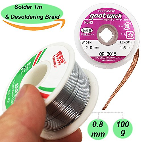 Soldering Tin Lead Rosin core solder wire for electrical soldering (0.8mm 100g)