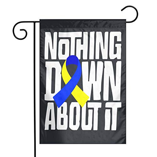FADFAF3124 Down Syndrome Awareness Trisomy 21 Double Sided 12 X 18 Inch Garden Flag Seasonal Spring Summer Outdoor Funny Decorative Flags