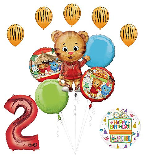 Mayflower Products The Ultimate Daniel Tiger Neighborhood 2nd Birthday Party Supplies and Balloon Decorations