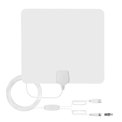 [2019 Newest TV Antenna] Digital Amplified HD TV Antenna 120 Mile Range 4K HD VHF UHF Freeview Television Local Channels w/Detachable Signal Amplifier and 10ft Longer Coax Cable