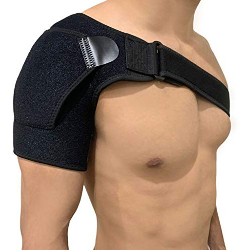 Shoulder Brace Posture Corrector for Women and Men - Shoulder Stability Rotator Cuff Brace Compression Sleeve for Dislocated AC Joint, Labrum Tear  and  Frozen Shoulder Pain Relief (1)