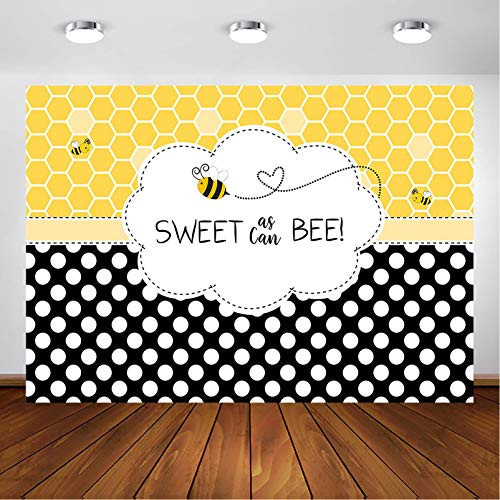 Avezano Sweet As Can Bee Backdrop Honeycomb Bee Theme Baby Shower Photography Background Photoshoot Bee-Day Birthday Party Decorations Cake Table Banner (7x5ft) Avezano Sweet As Can Bee Backdrop Honeycomb Bee Theme Baby Shower Photography Background Photoshoot Bee-Day Birthday Party Decorations Cake Table Banner (7x5ft)