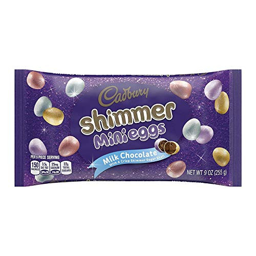 CADBURY Easter Shimmer Mini Eggs Candy, 9 Ounces Bag (Pack of 4) CADBURY Easter Shimmer Mini Eggs Candy, 9 Ounces Bag (Pack of 4)