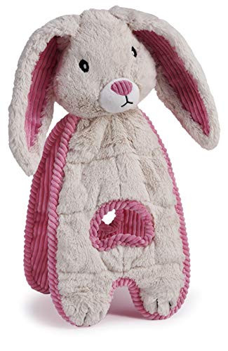 Charming Pet Cuddle Tugs Bunny Plush Squeaky Dog Toy