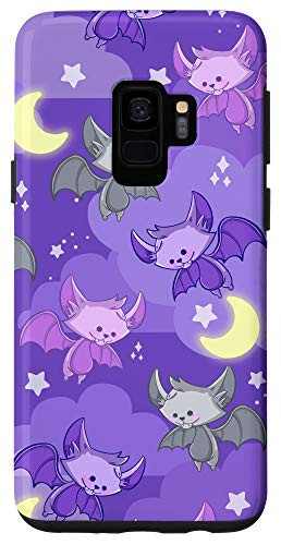 Galaxy S9 Kawaii Chonky Bats Halloween Pastel Goth Moon Stars Witchy Case