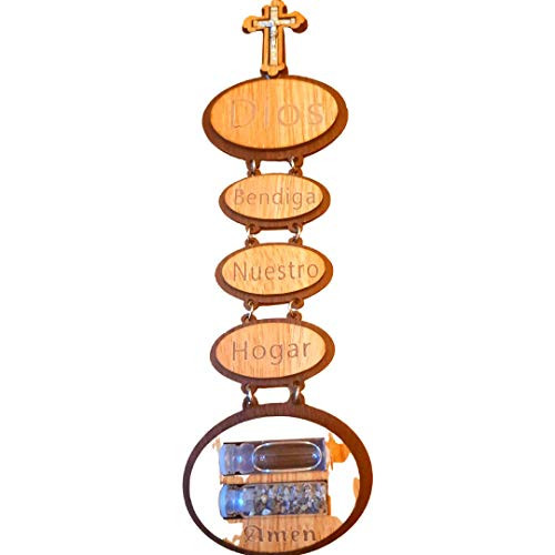 Bluenoemi Gifts Blessing for the Home Wood Hanging Holy Water Earth Olive Wood Jerusalem Holyland Memories inchGod Bless Our Home inch Bluenoemi Gifts Blessing for the Home Wood Hanging Holy Water Earth Olive Wood Jerusalem Holyland Memories inchGod Bless Our Home inch