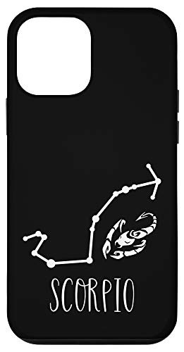 iPhone 12 mini Scorpio Constellation Star Sign Black Minimal Zodiac Design Case