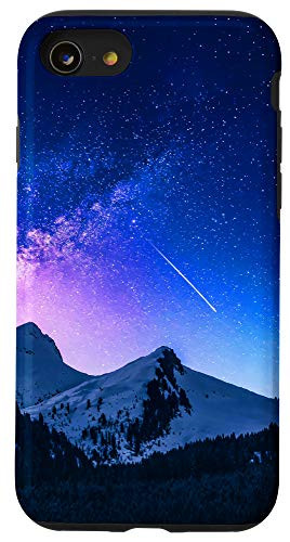 iPhone SE (2020) / 7 / 8 Mountain Landscape Night Sky Shooting Star Beautiful Scene Case